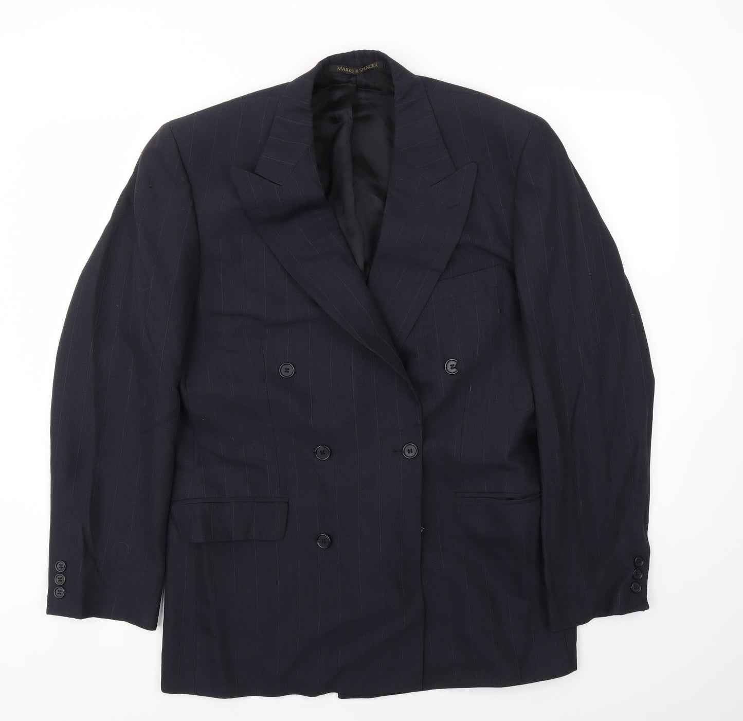 M&S Mens Blue   Jacket Blazer Size 38