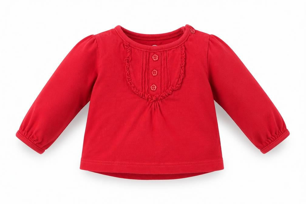 Early Days Girls Red   Basic T-Shirt Size 0-3 Months