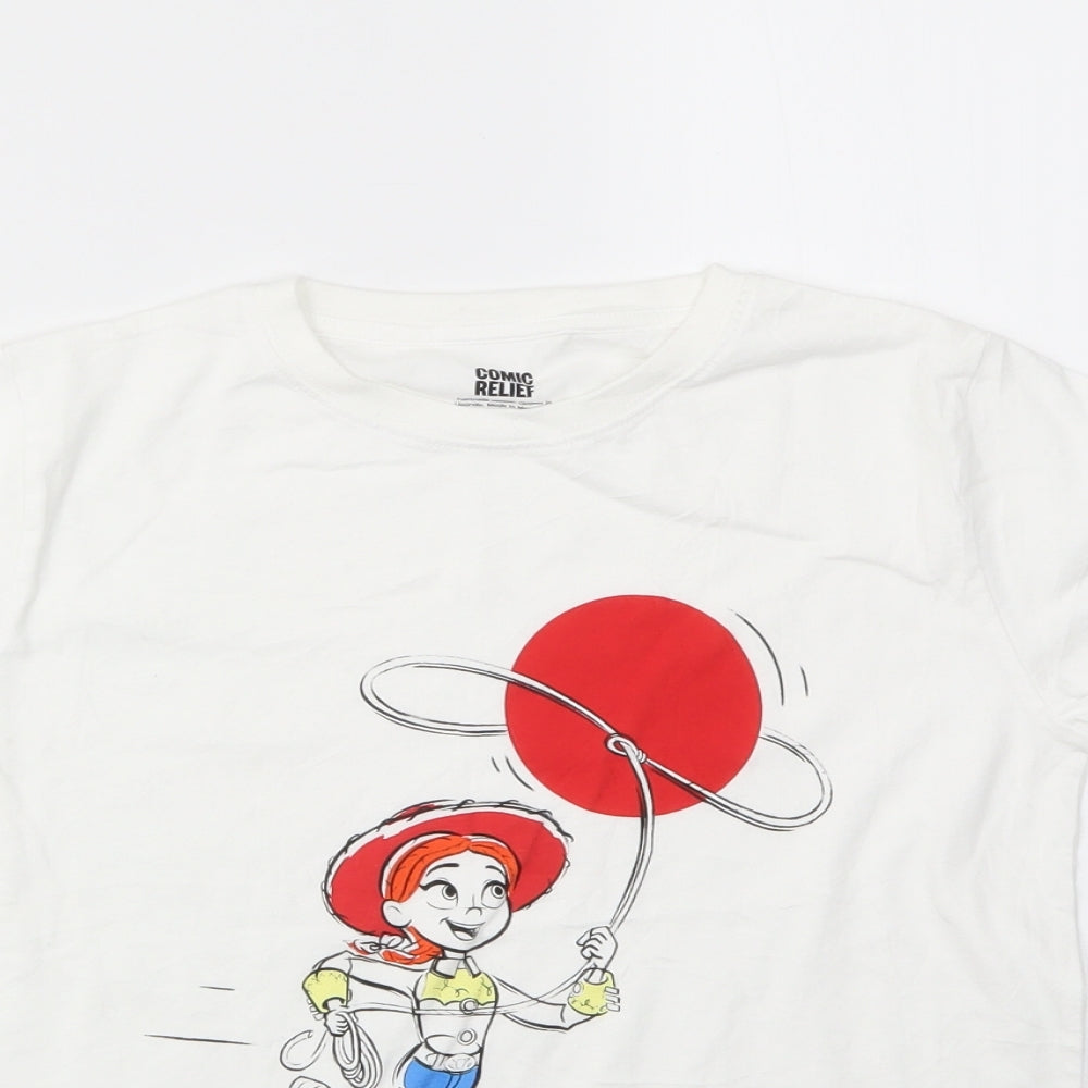 COMI RELIFE  Boys White   Basic T-Shirt Size 11-12 Years