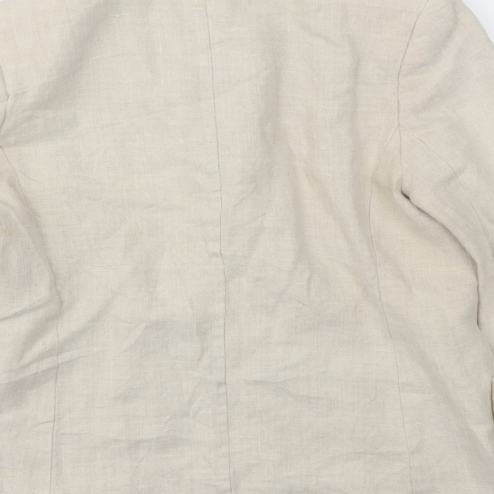 Platinum Womens Beige   Jacket Blazer Size 12