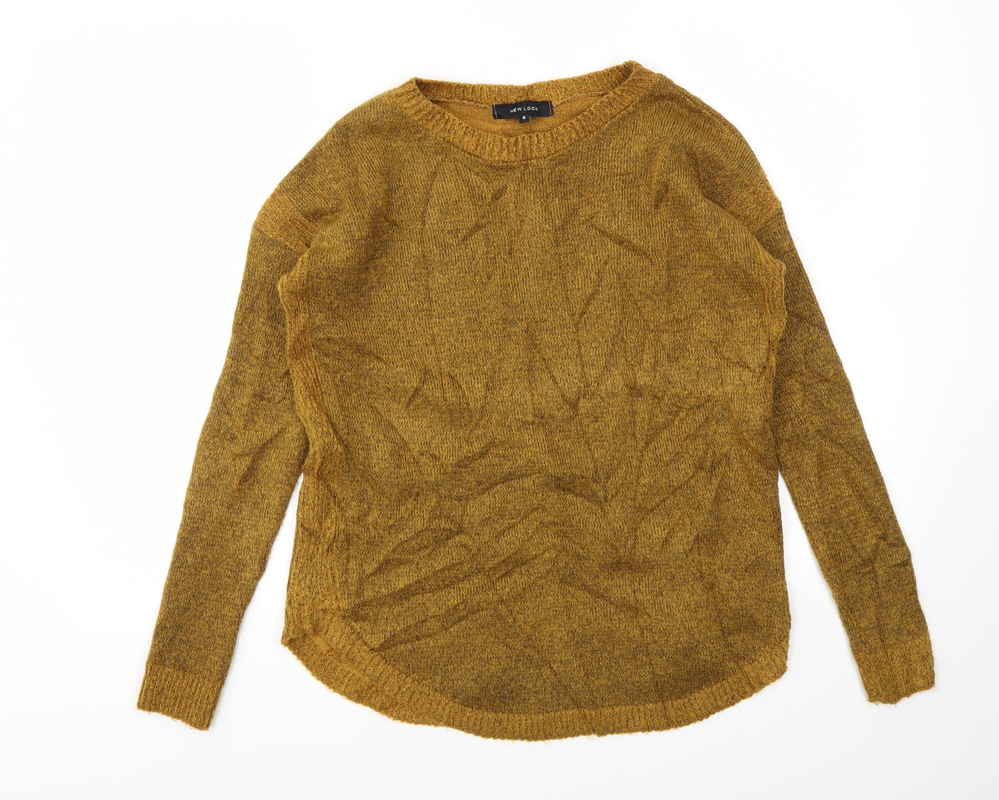 New Look Womens Yellow   Pullover Jumper Size 6