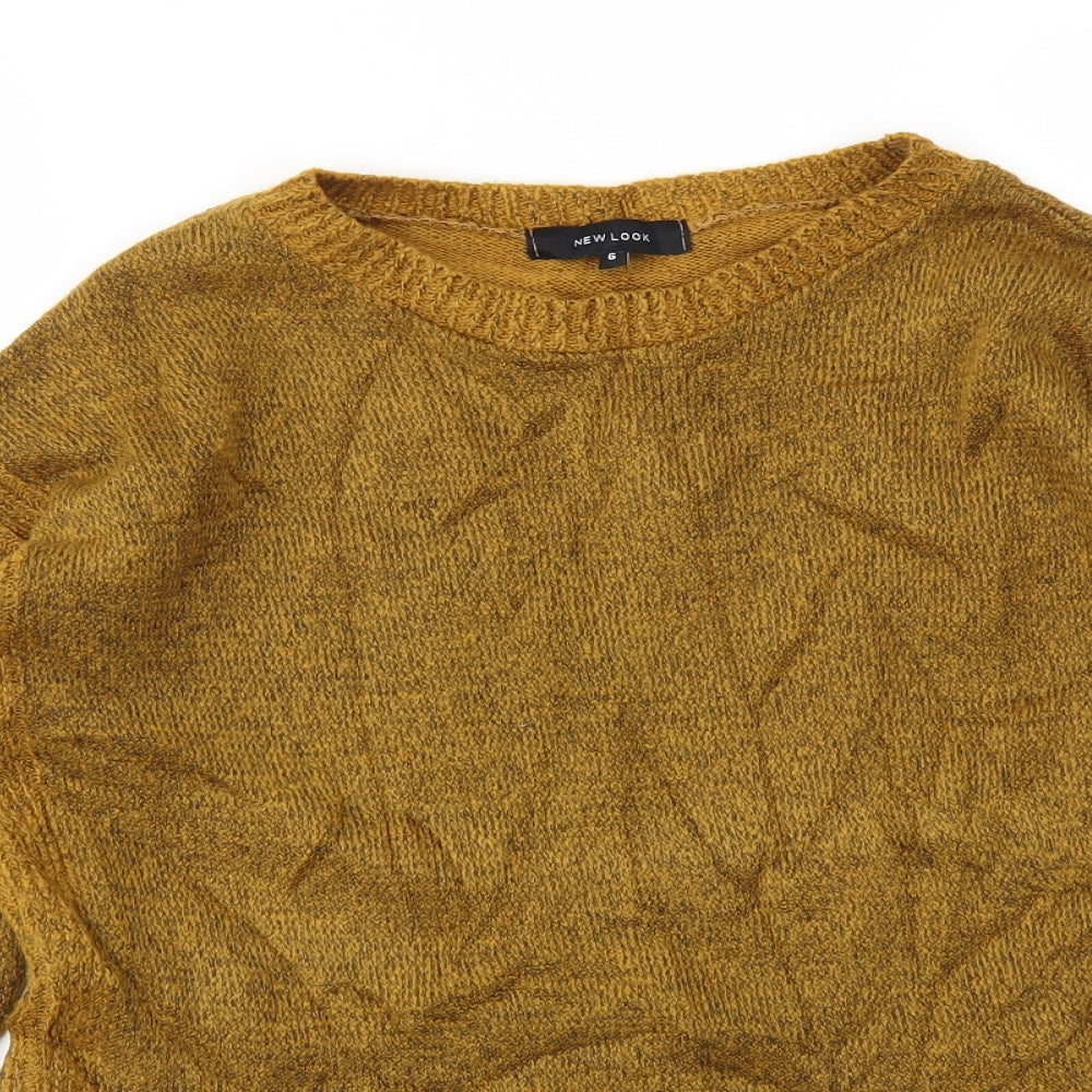 New Look Womens Yellow   Pullover Jumper Size 6