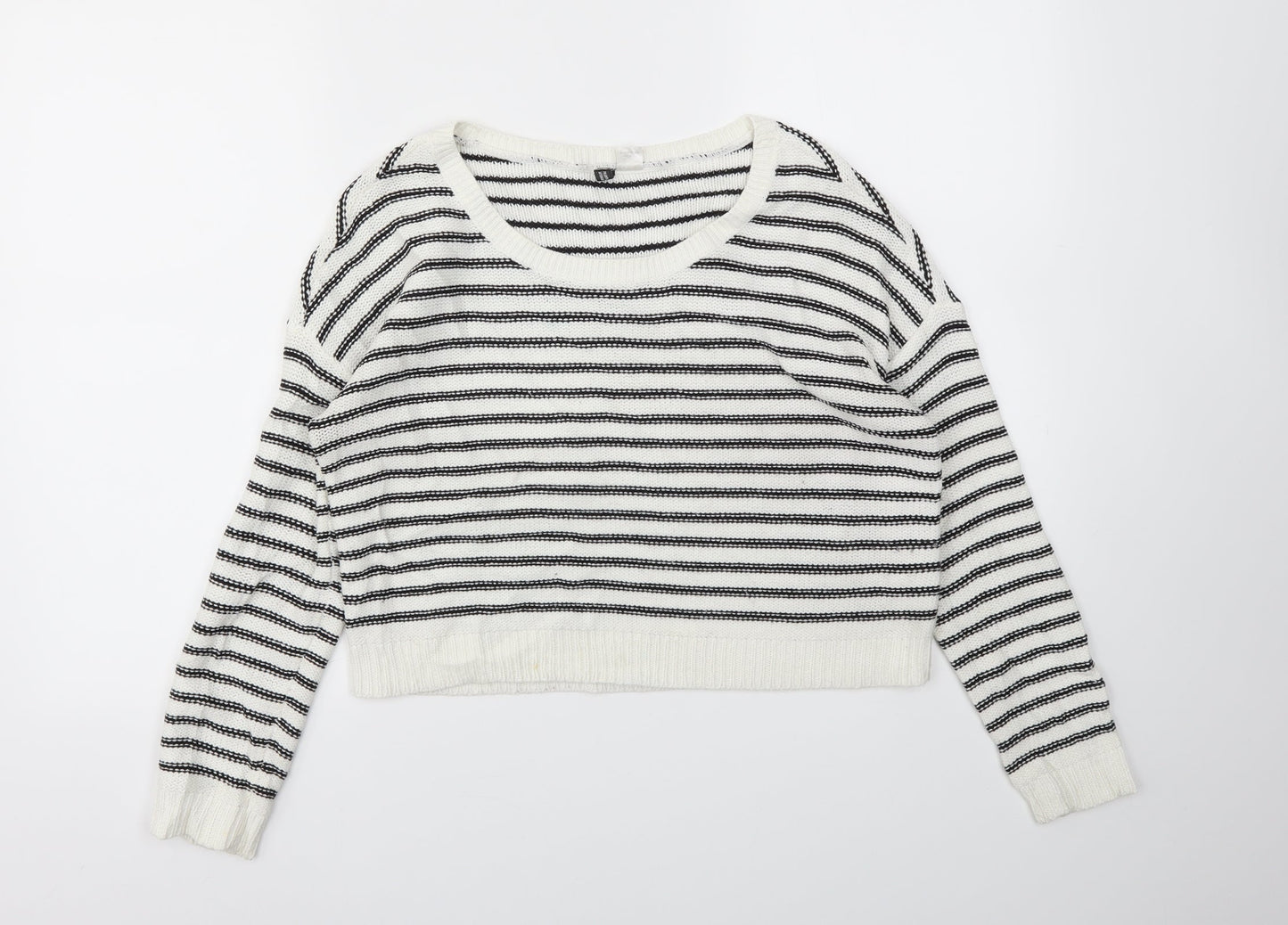 H&M Womens Multicoloured Striped  Pullover Jumper Size 6