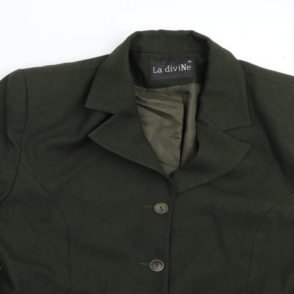 La Divine Womens Green   Jacket Blazer Size 16