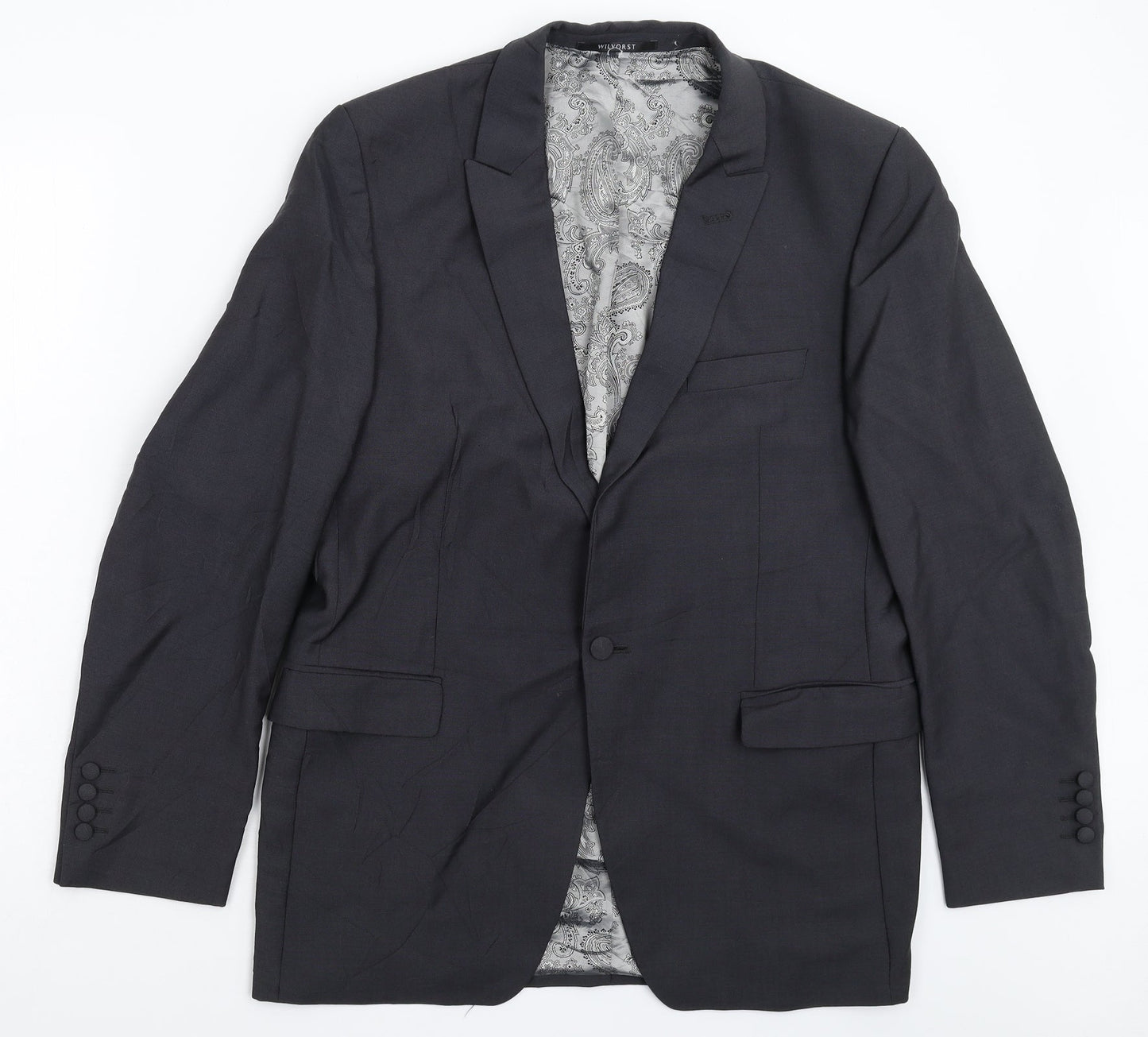 WILVORST Mens Grey   Jacket Suit Jacket Size 40