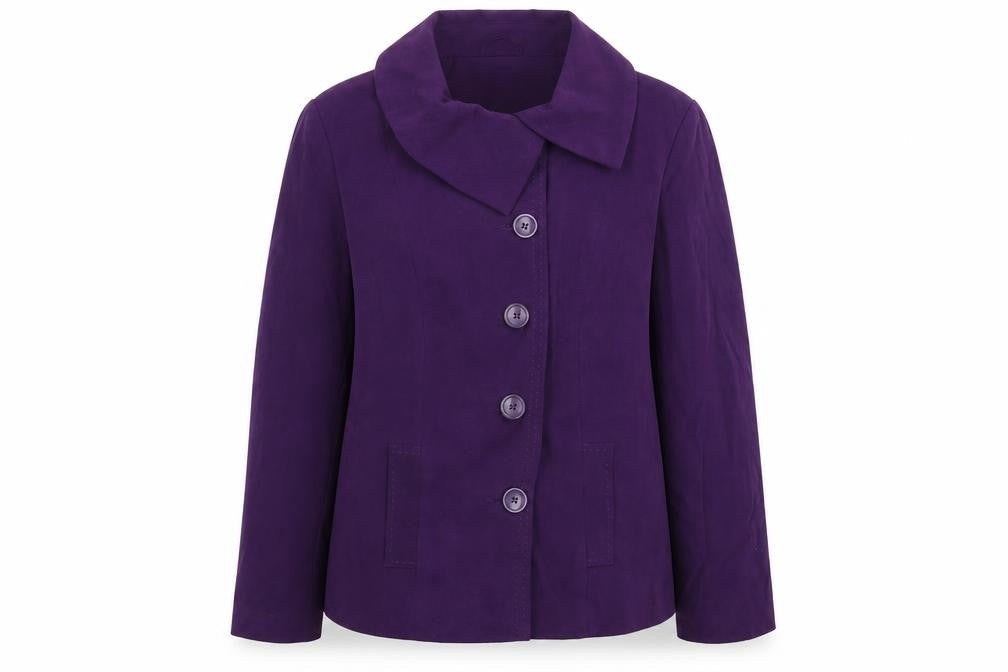 EWM Womens Purple   Jacket Blazer Size 10