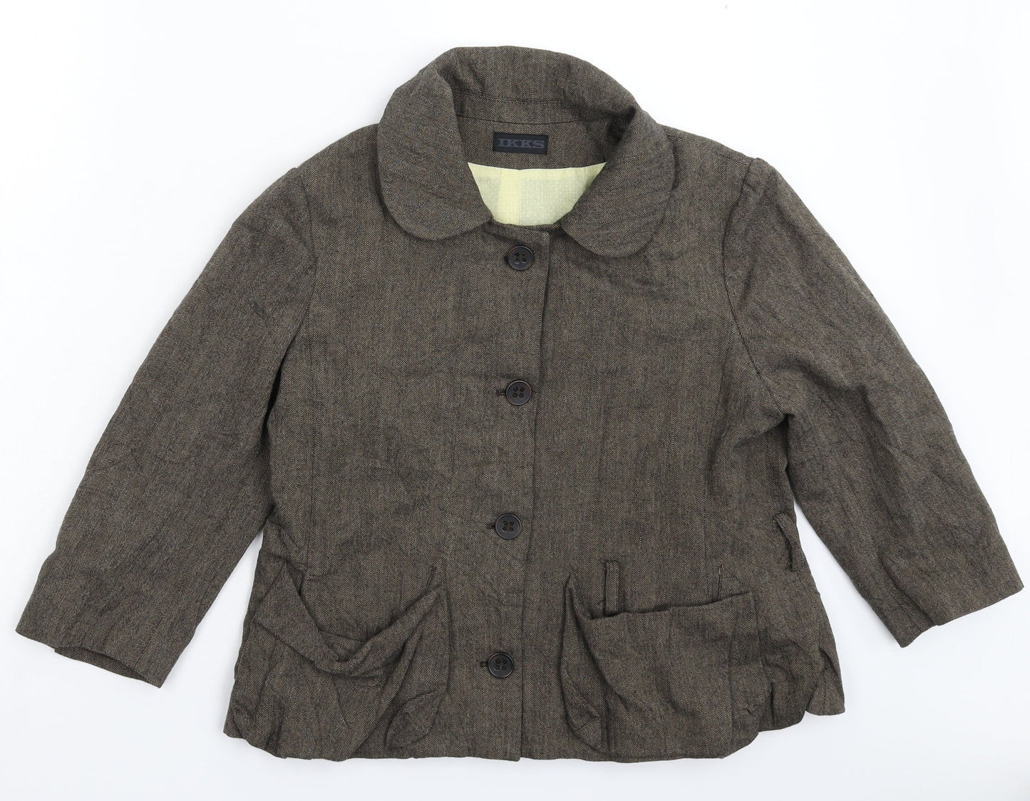 IKKS Womens Grey   Jacket Blazer Size 14