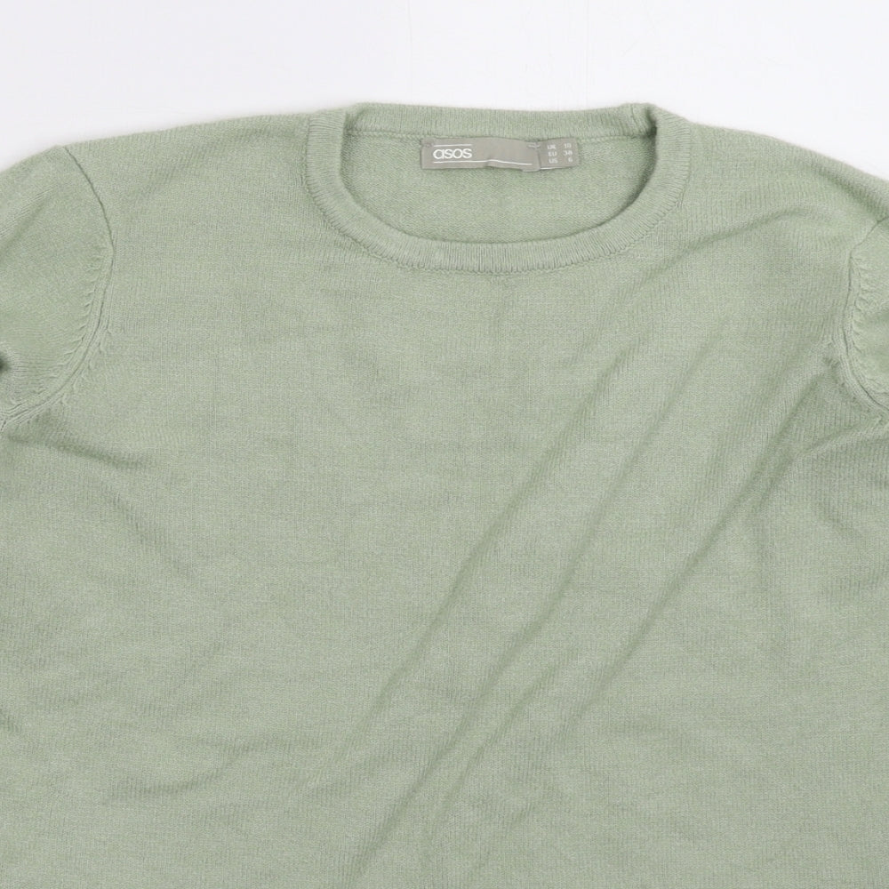ASOS Womens Green  Knit Pullover Jumper Size 10