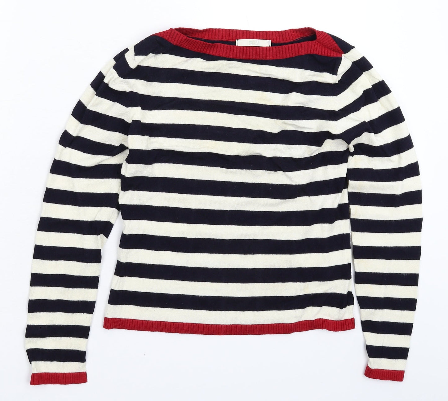 Marks and Spencer Womens Multicoloured Striped Knit Pullover Jumper Size 10