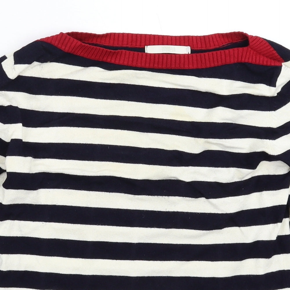 Marks and Spencer Womens Multicoloured Striped Knit Pullover Jumper Size 10
