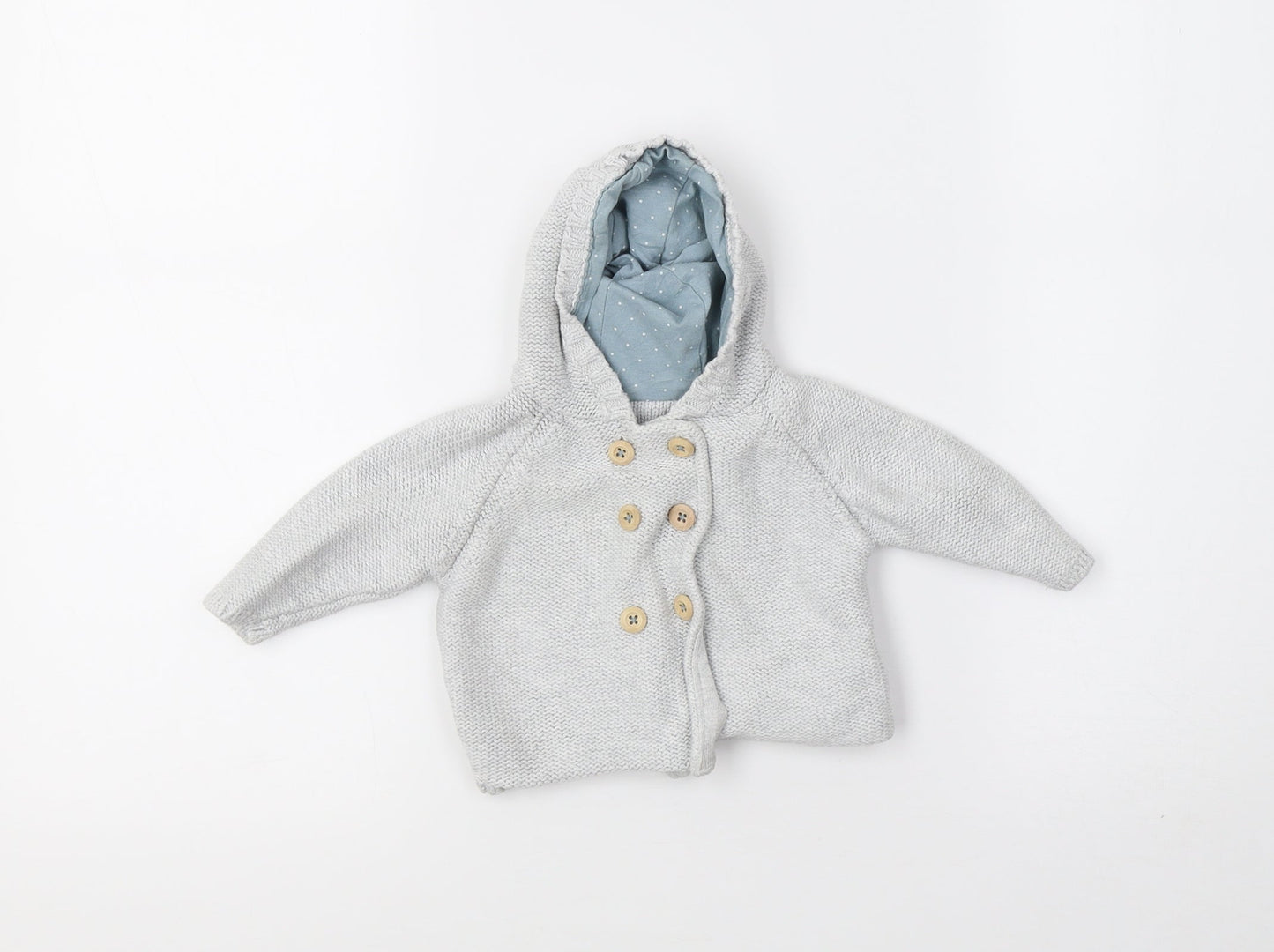 Marks and Spencer Baby Blue  Knit Gilet Coatigan Size 3-6 Months