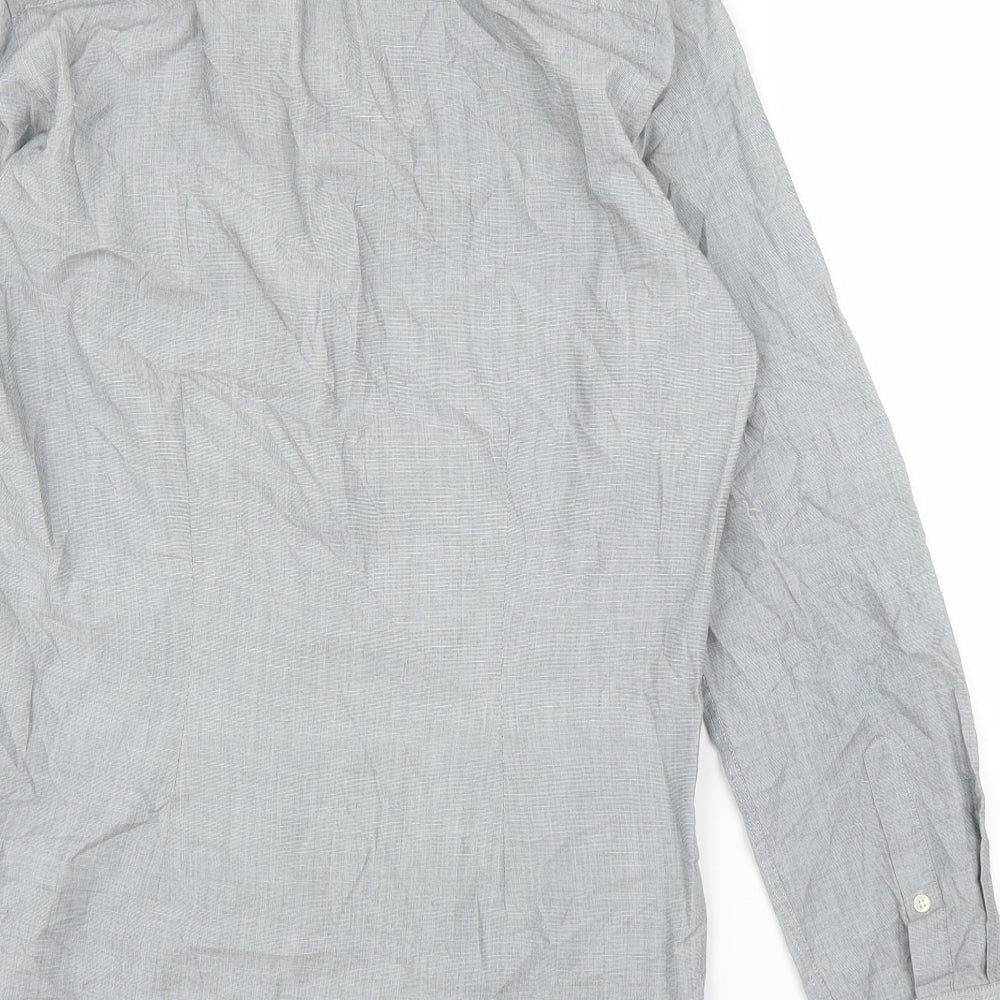 NEXT Mens Grey    Button-Up Size 14.5