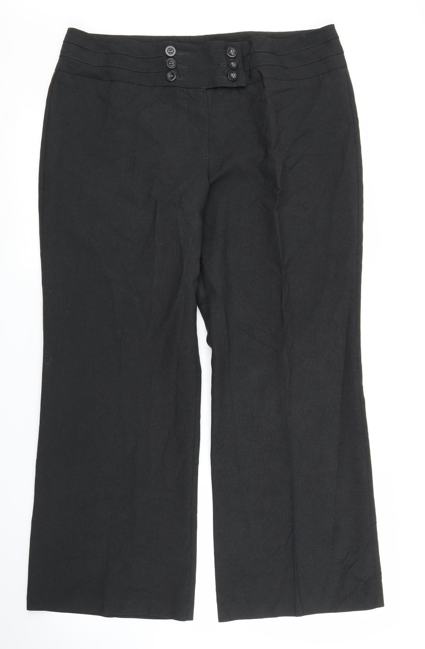 M&S Womens Grey   Trousers  Size 16 L26 in
