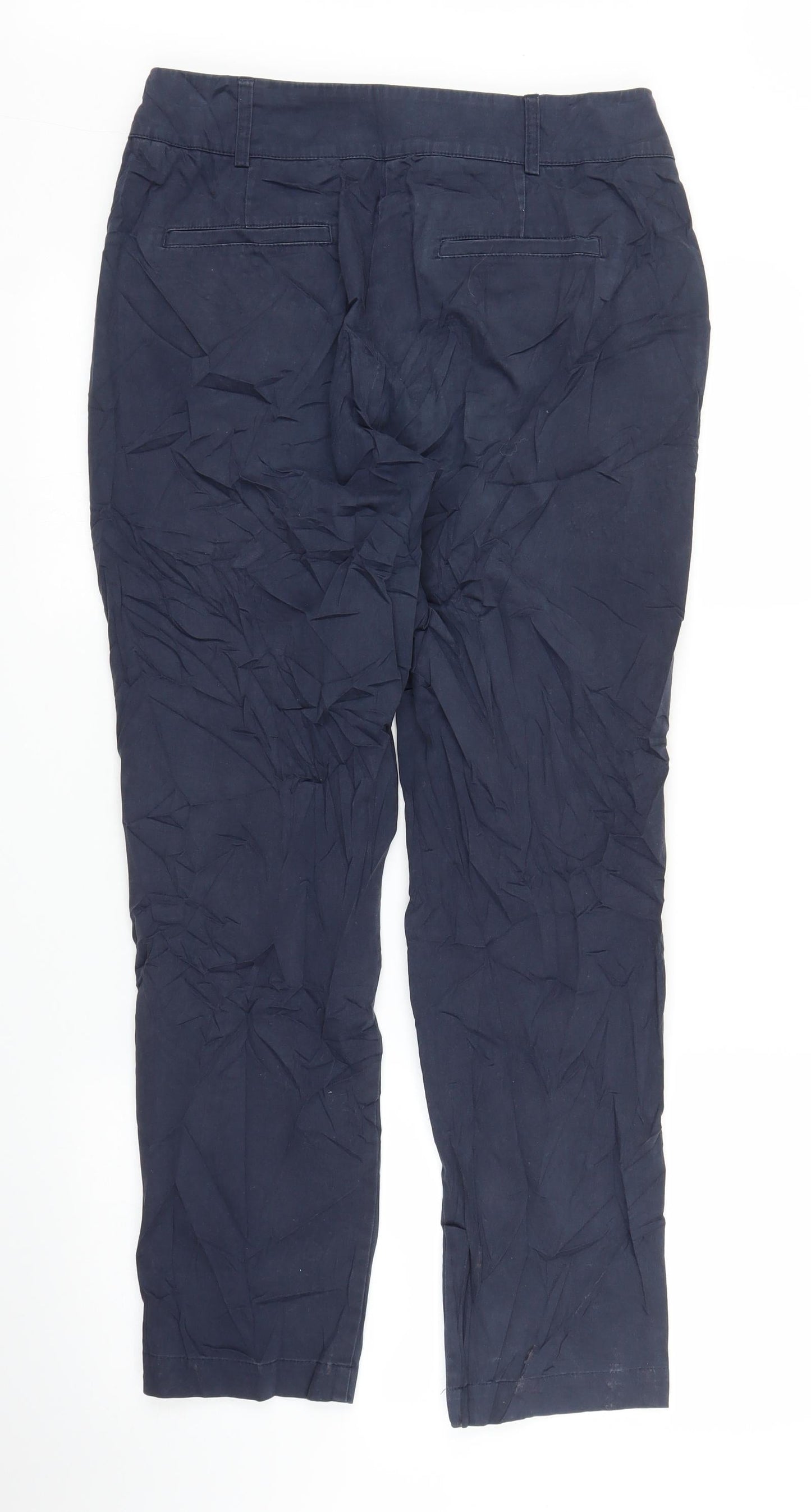 John Lewis Womens Blue   Capri Trousers Size 10 L26 in