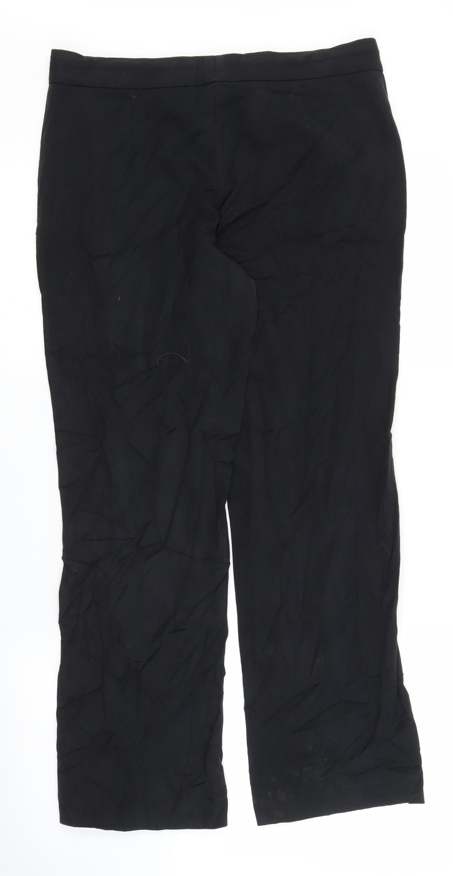 M&S Womens Black   Trousers  Size 12 L26 in