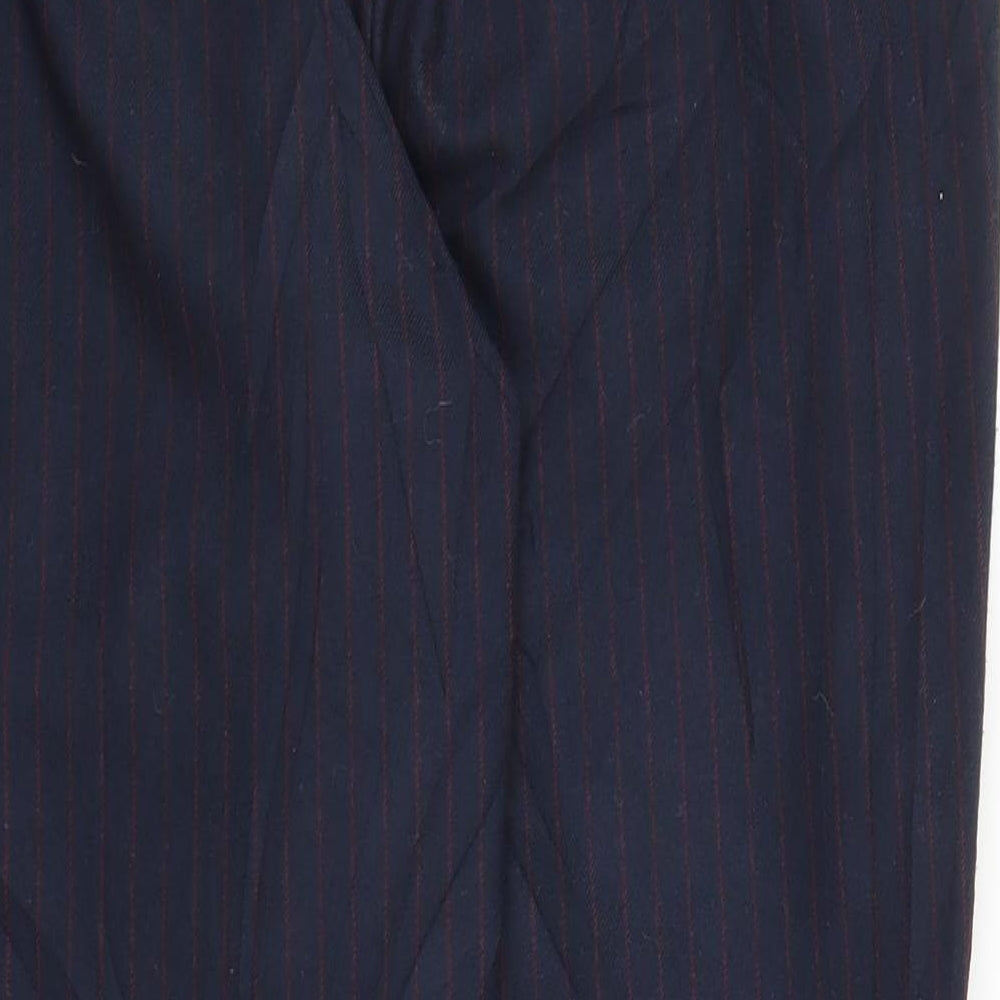 Zara Womens Blue Striped  Capri Trousers Size M L24 in