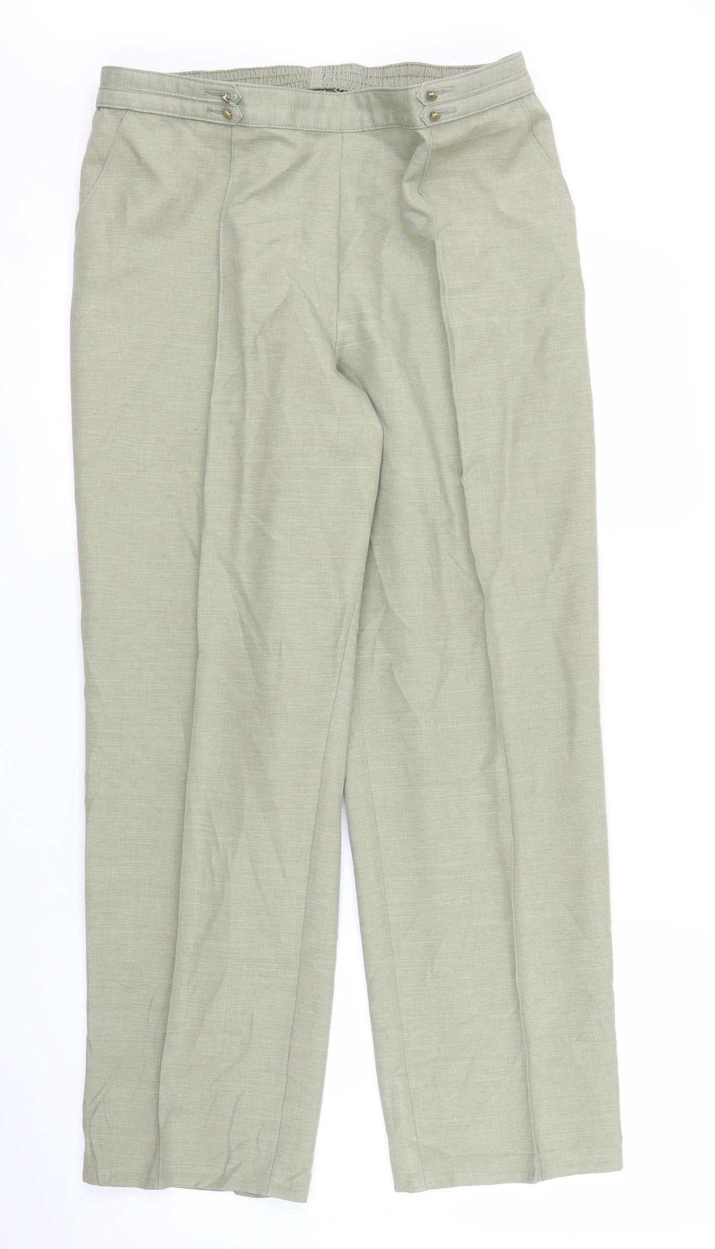 M&S Womens Green   Trousers  Size 14 L24 in
