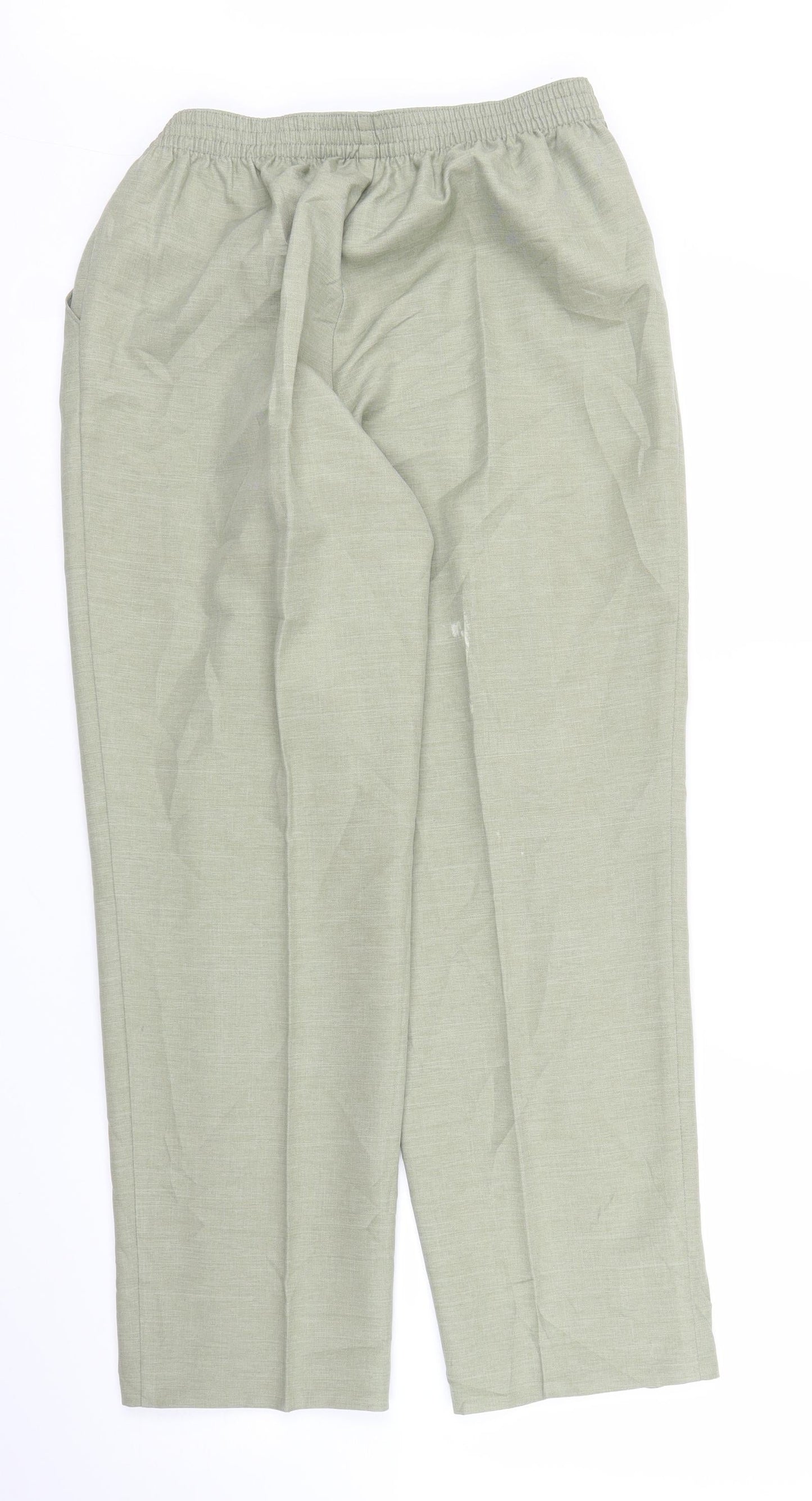 M&S Womens Green   Trousers  Size 14 L24 in