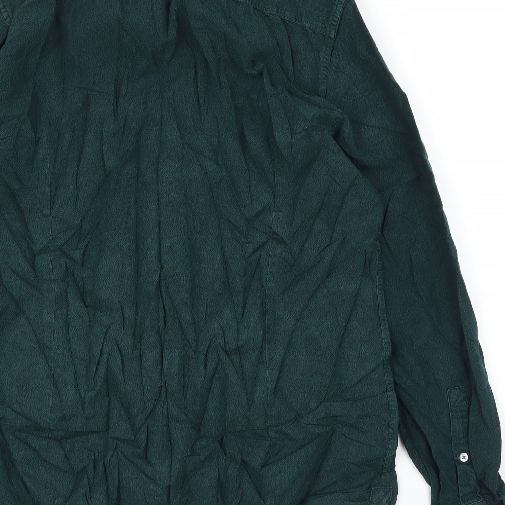 River Island Mens Green    Button-Up Size L