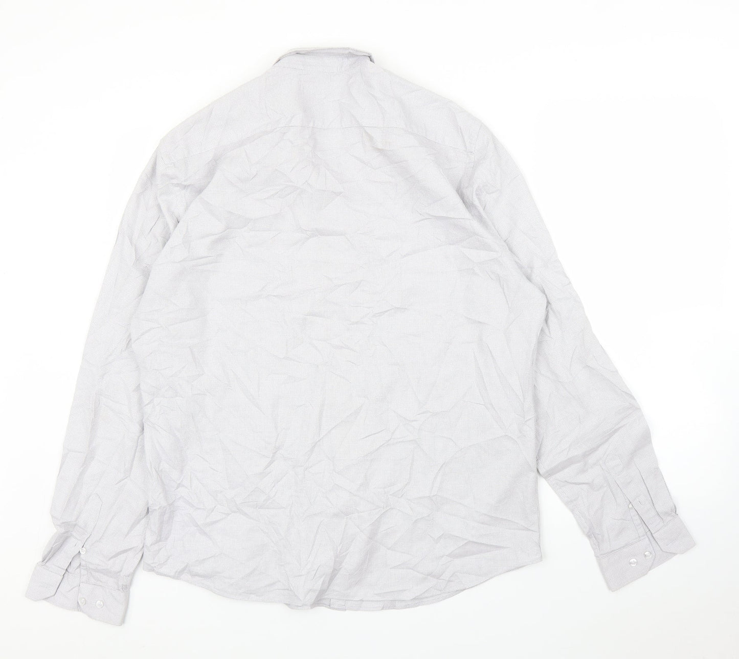 Limehouse Mens Grey    Button-Up Size 17