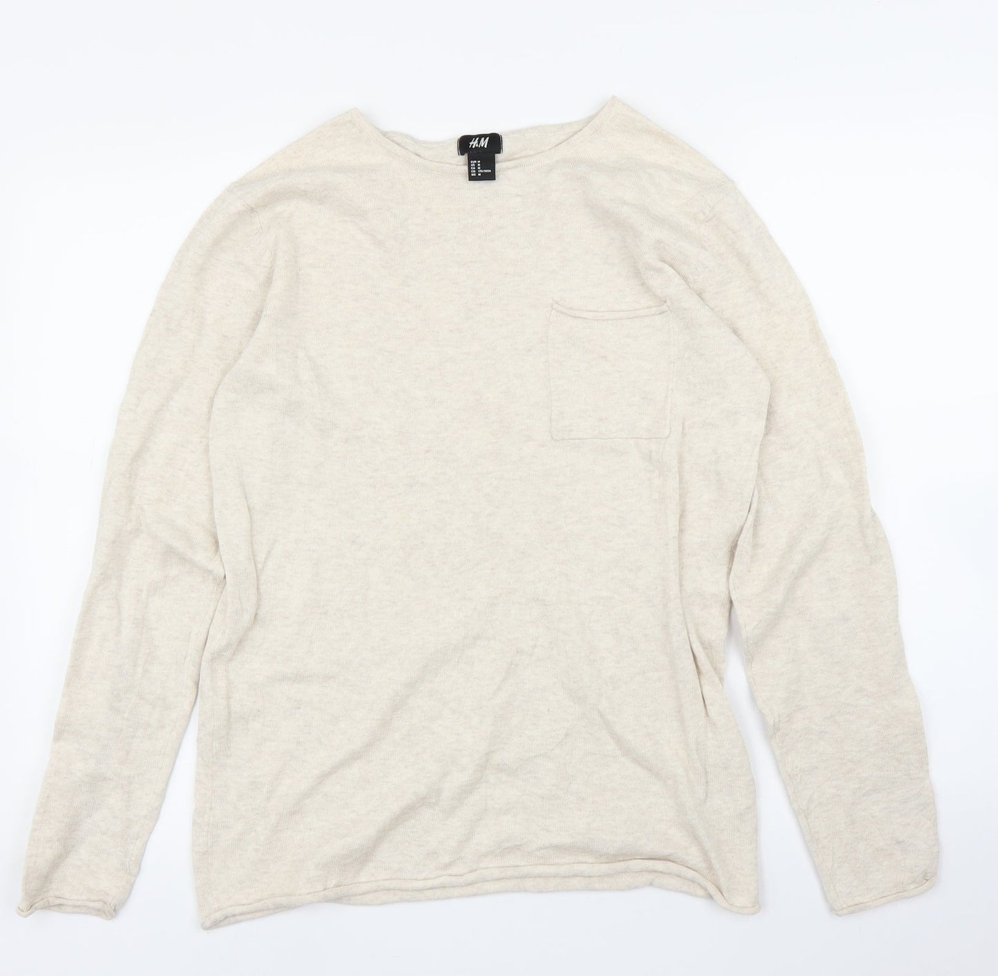 H&M Womens Beige   Pullover Jumper Size M