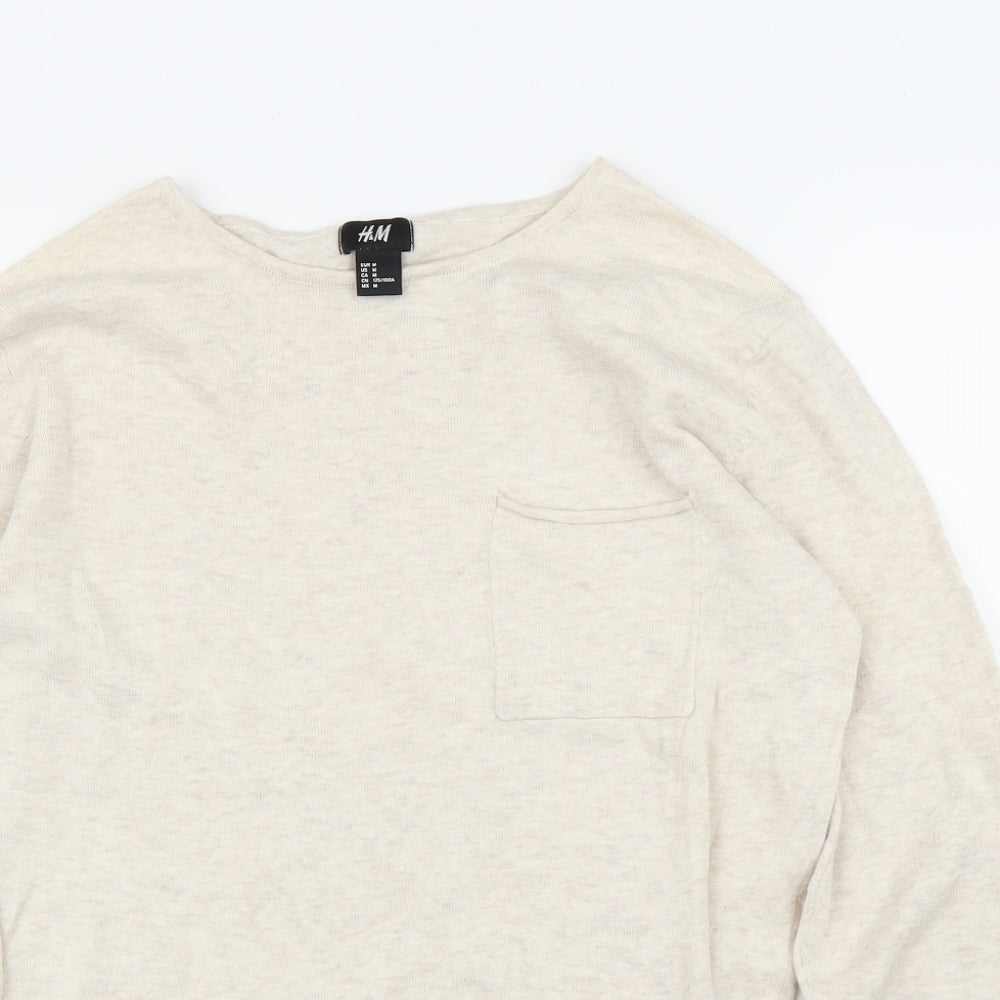 H&M Womens Beige   Pullover Jumper Size M