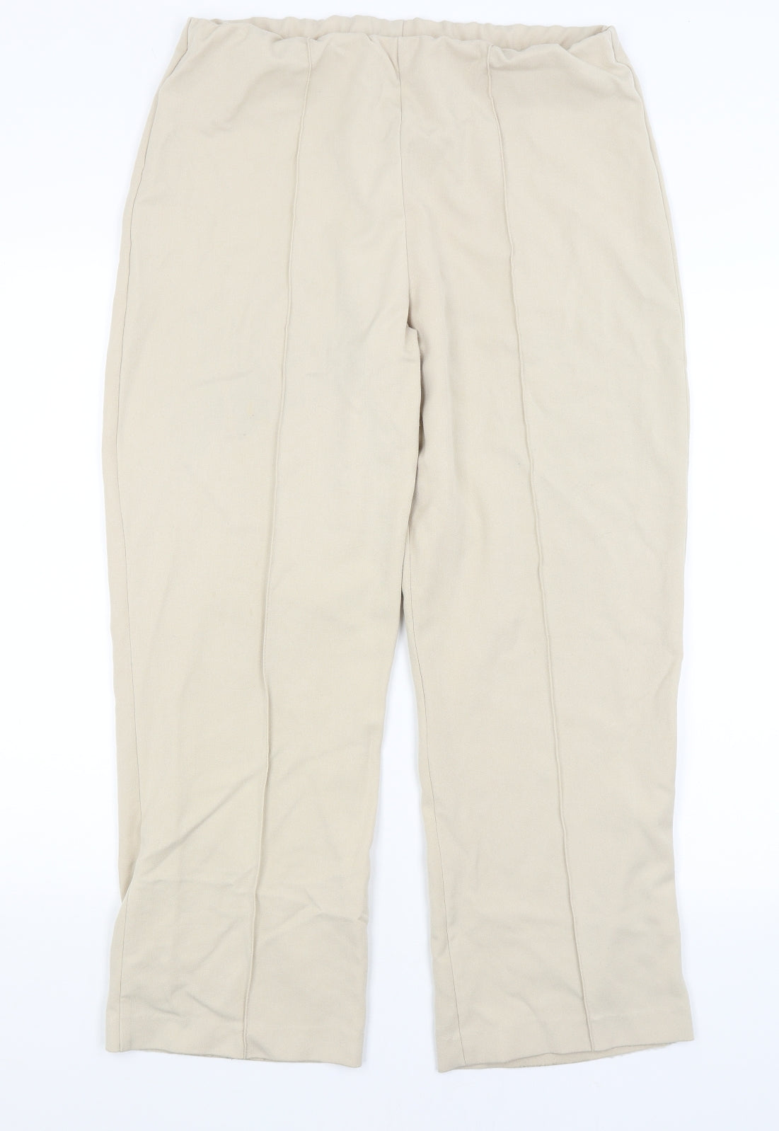 Emma Collection Womens Beige   Trousers  Size 14 L27 in