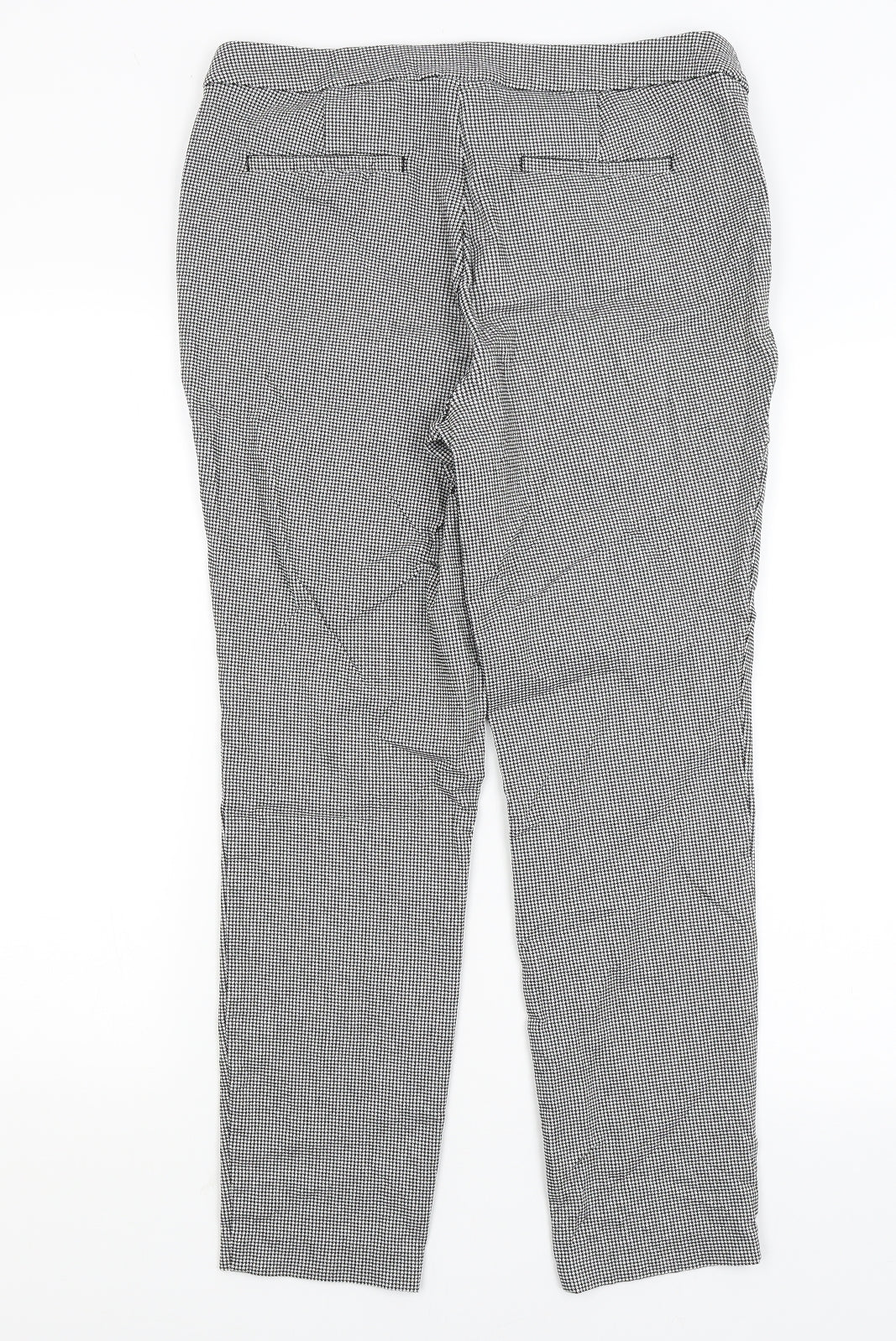 Cynthia Rowley Womens Grey Houndstooth  Trousers  Size 14 L27 in