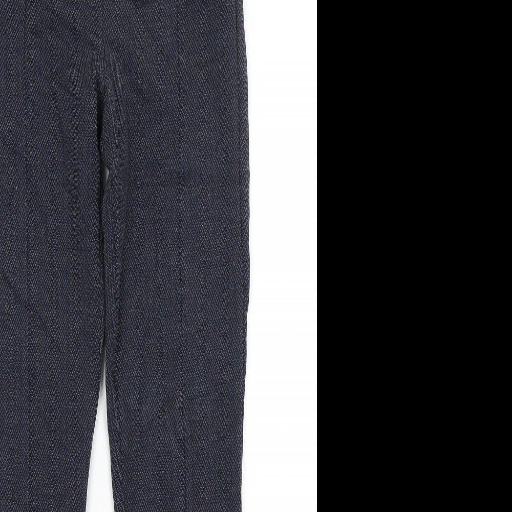 M&S Womens Blue   Trousers  Size 8 L25 in
