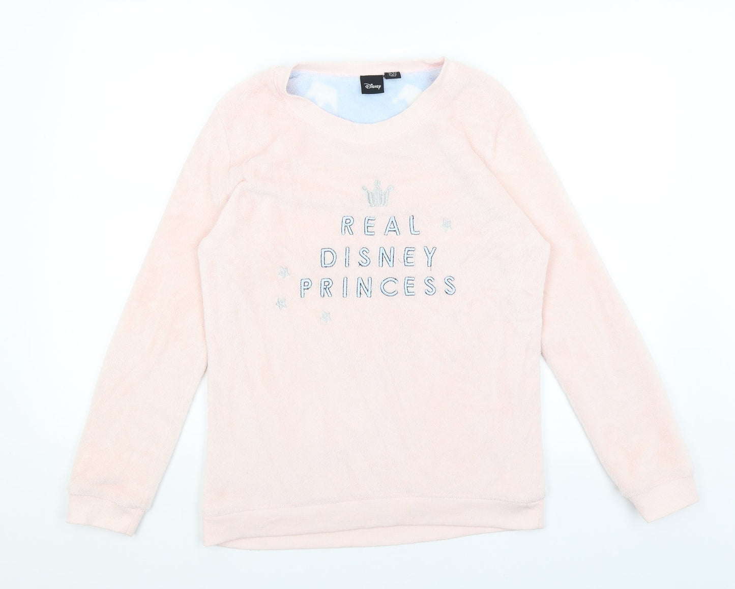 Disney Womens Pink Solid  Top Pyjama Top Size 10  - Real Disney Princess