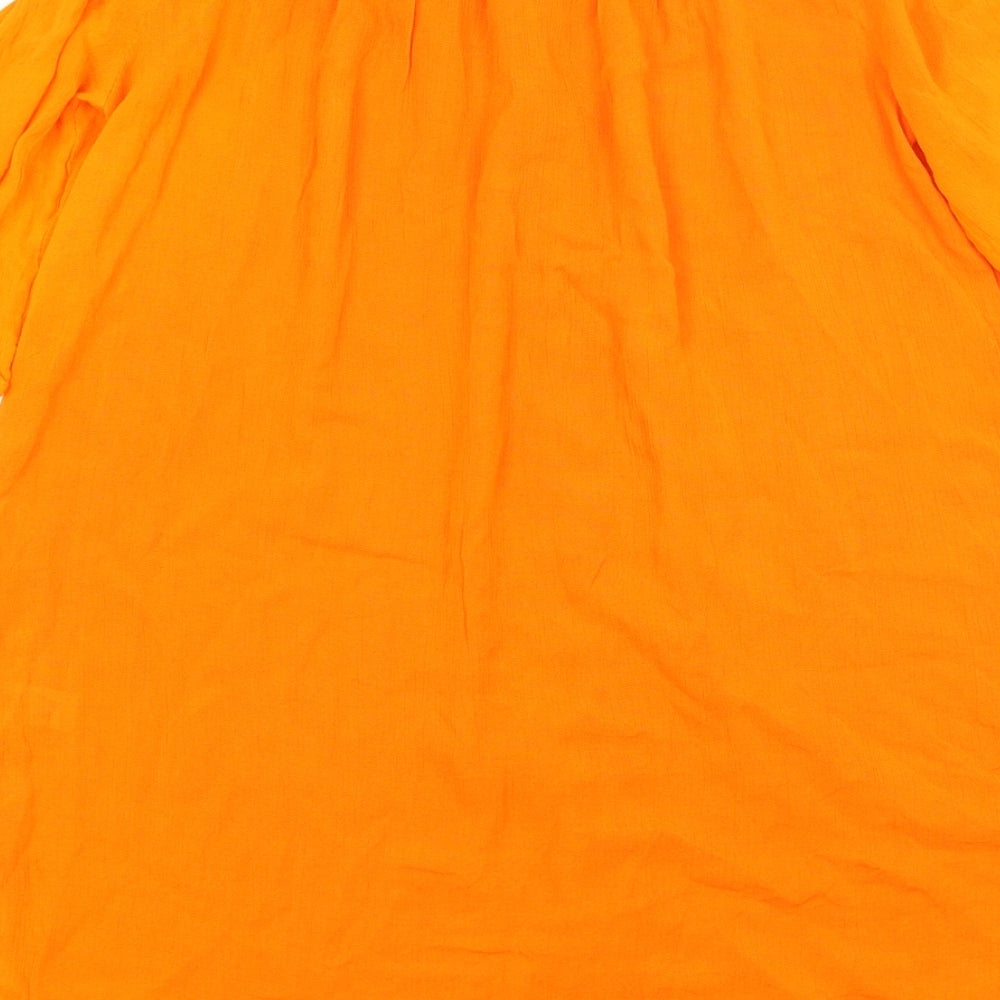 Matalan Womens Orange   Basic Button-Up Size S