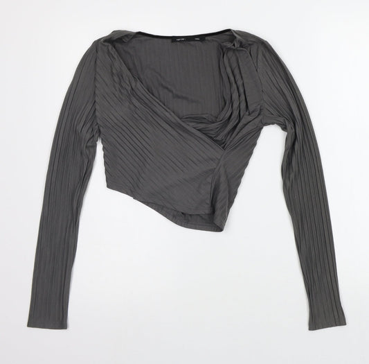 FIRST AND I  Womens Grey   Basic T-Shirt Size XS