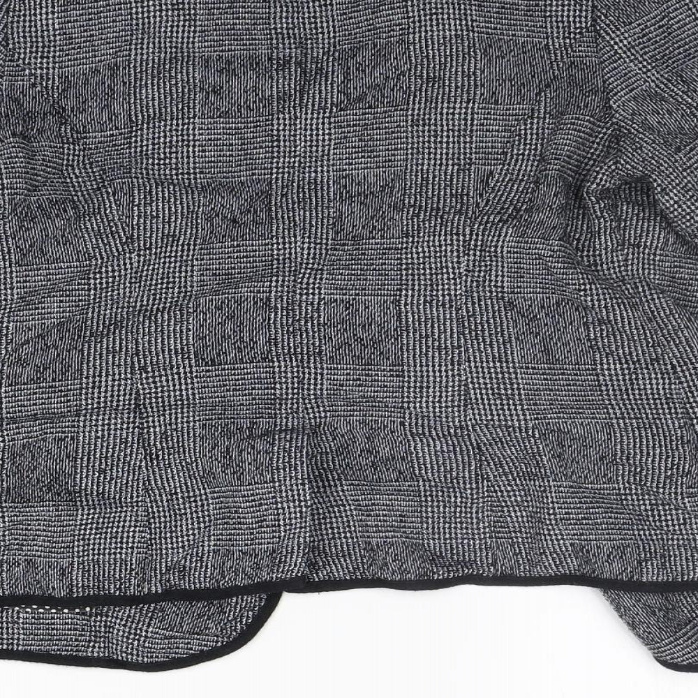 River Island Womens Grey Check  Gilet Blazer Size 8