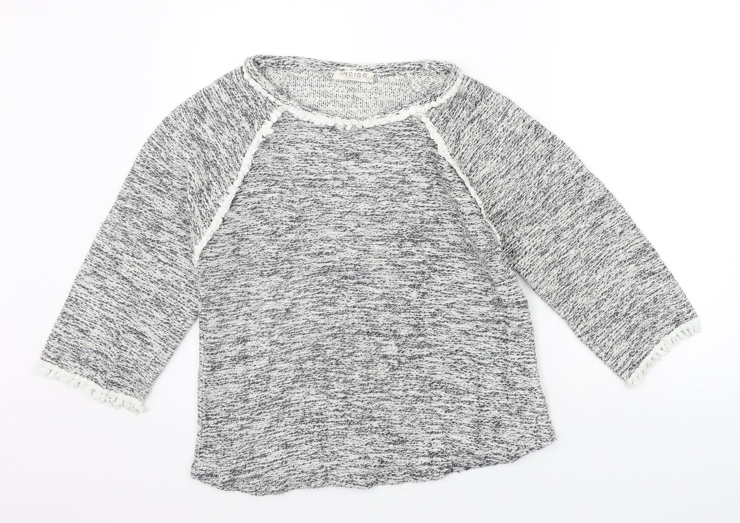 Marks and Spencer Womens Grey Geometric  Pullover Jumper Size 12