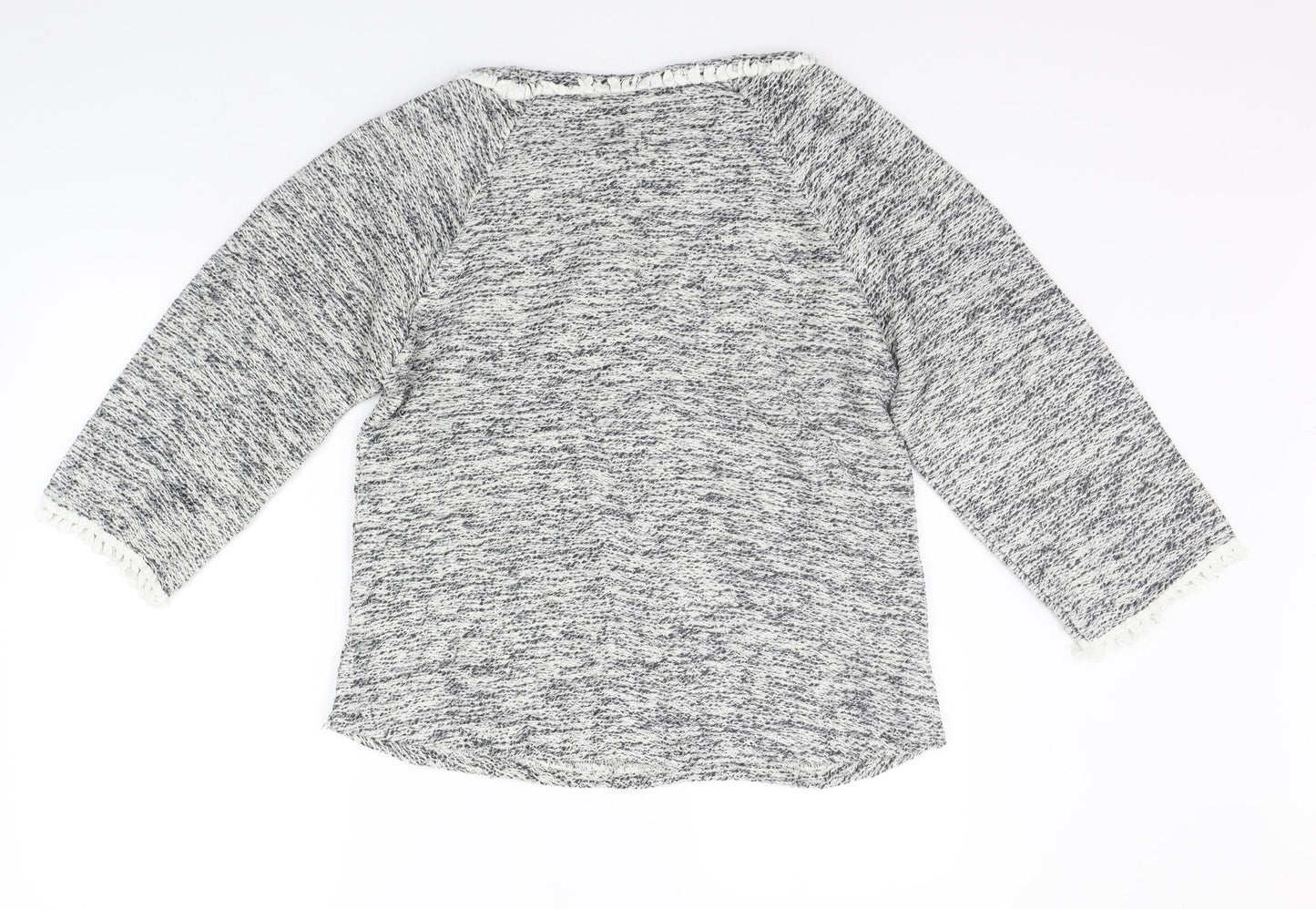 Marks and Spencer Womens Grey Geometric  Pullover Jumper Size 12