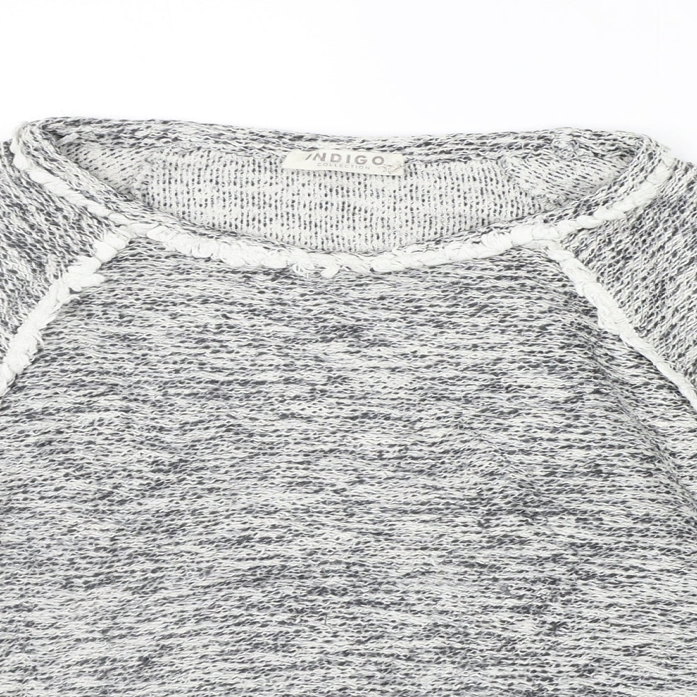 Marks and Spencer Womens Grey Geometric  Pullover Jumper Size 12