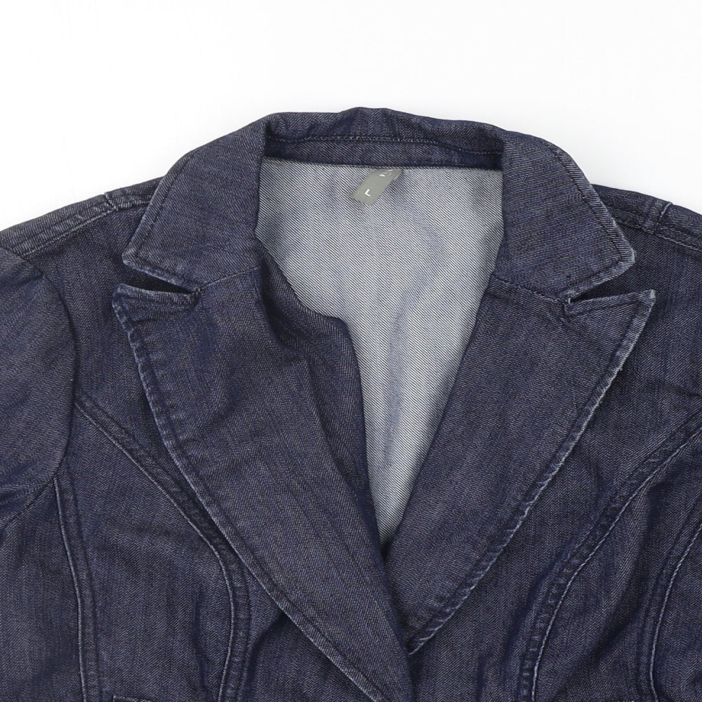 VILLA Womens Blue   Jacket Coat Size L