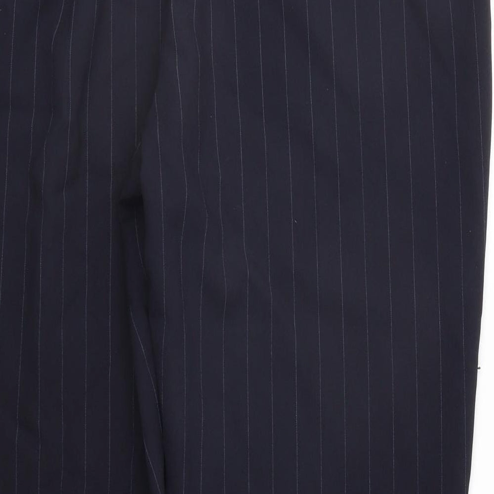 BONMARCHE Womens Blue Striped  Trousers  Size 16 L24 in - Elastic Waist Band