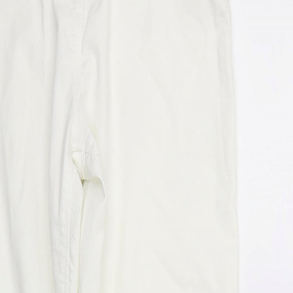 Papaya Womens White   Trousers  Size 12 L26 in