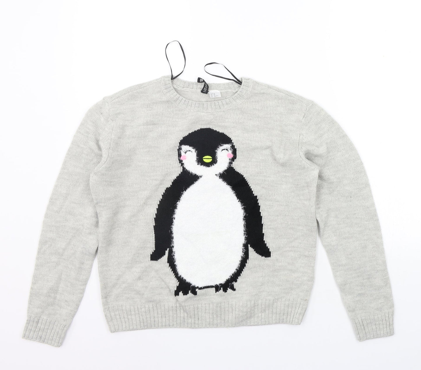Divided Womens Grey   Pullover Jumper Size XS  - Penguin