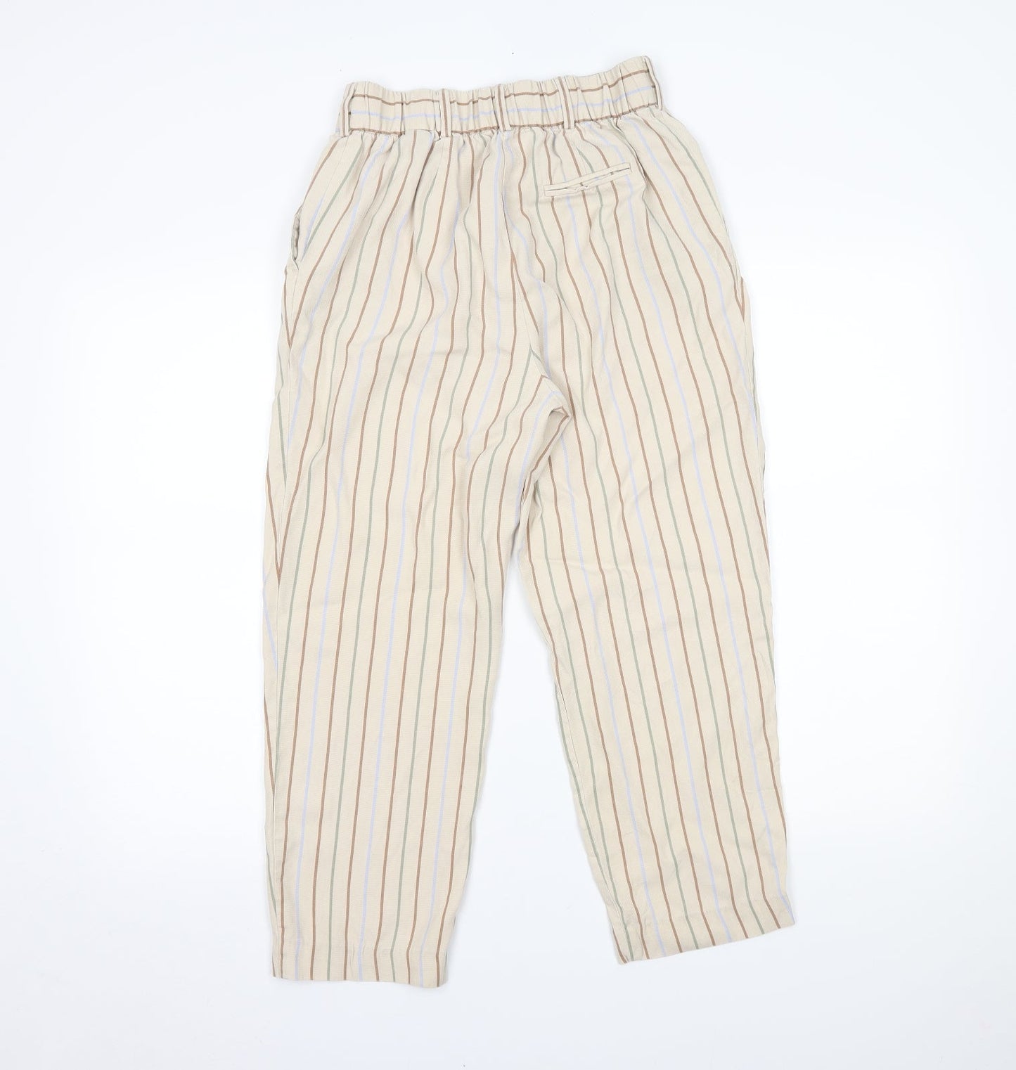 Marks and Spencer Womens Multicoloured Striped  Trousers  Size 8 L21 in