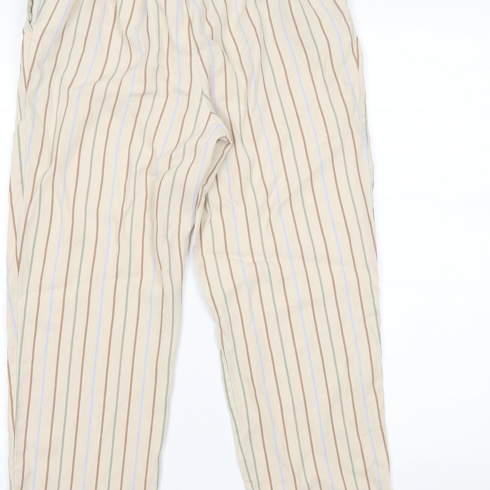Marks and Spencer Womens Multicoloured Striped  Trousers  Size 8 L21 in