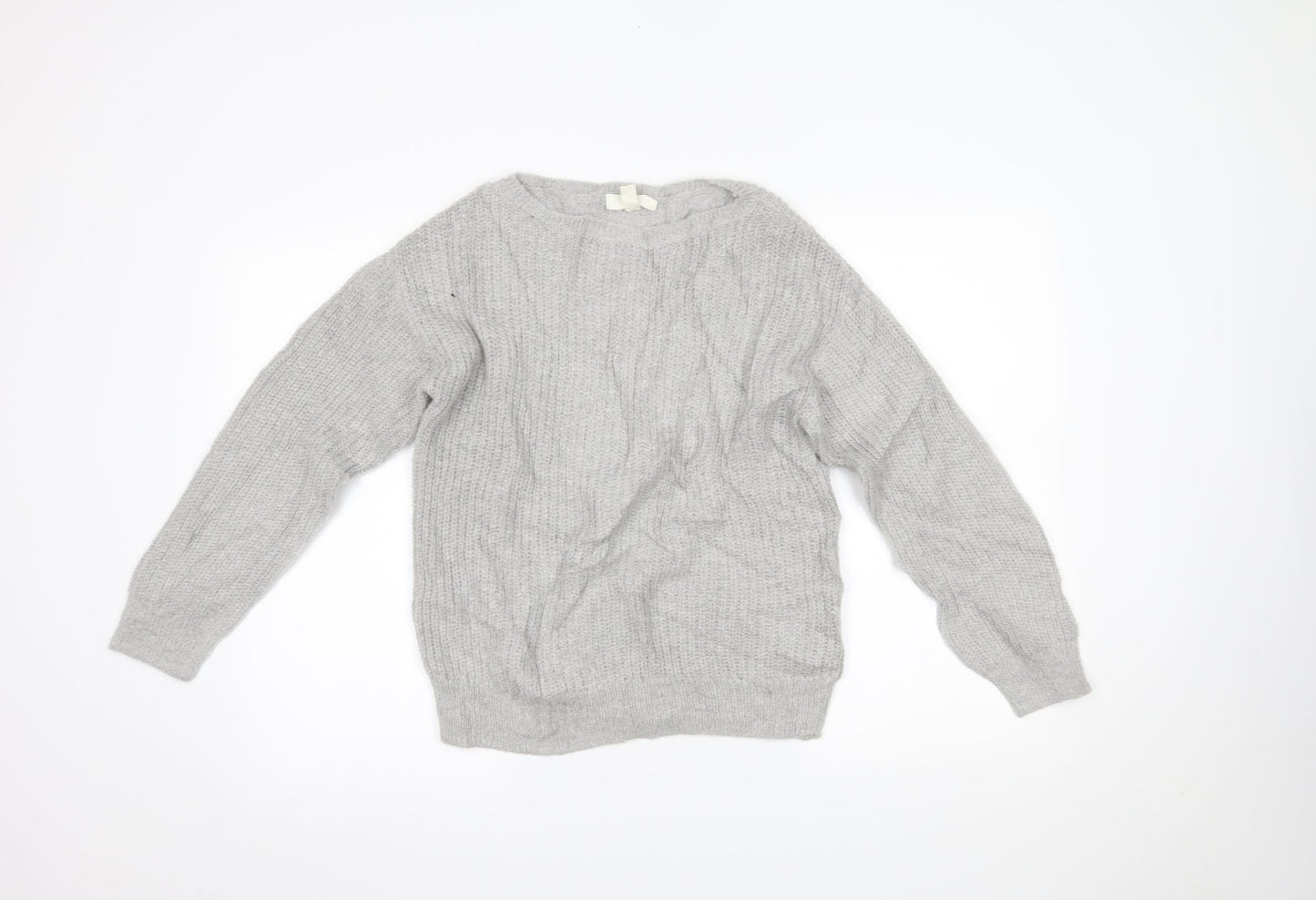 H&M Womens Grey   Henley Jumper Size XS