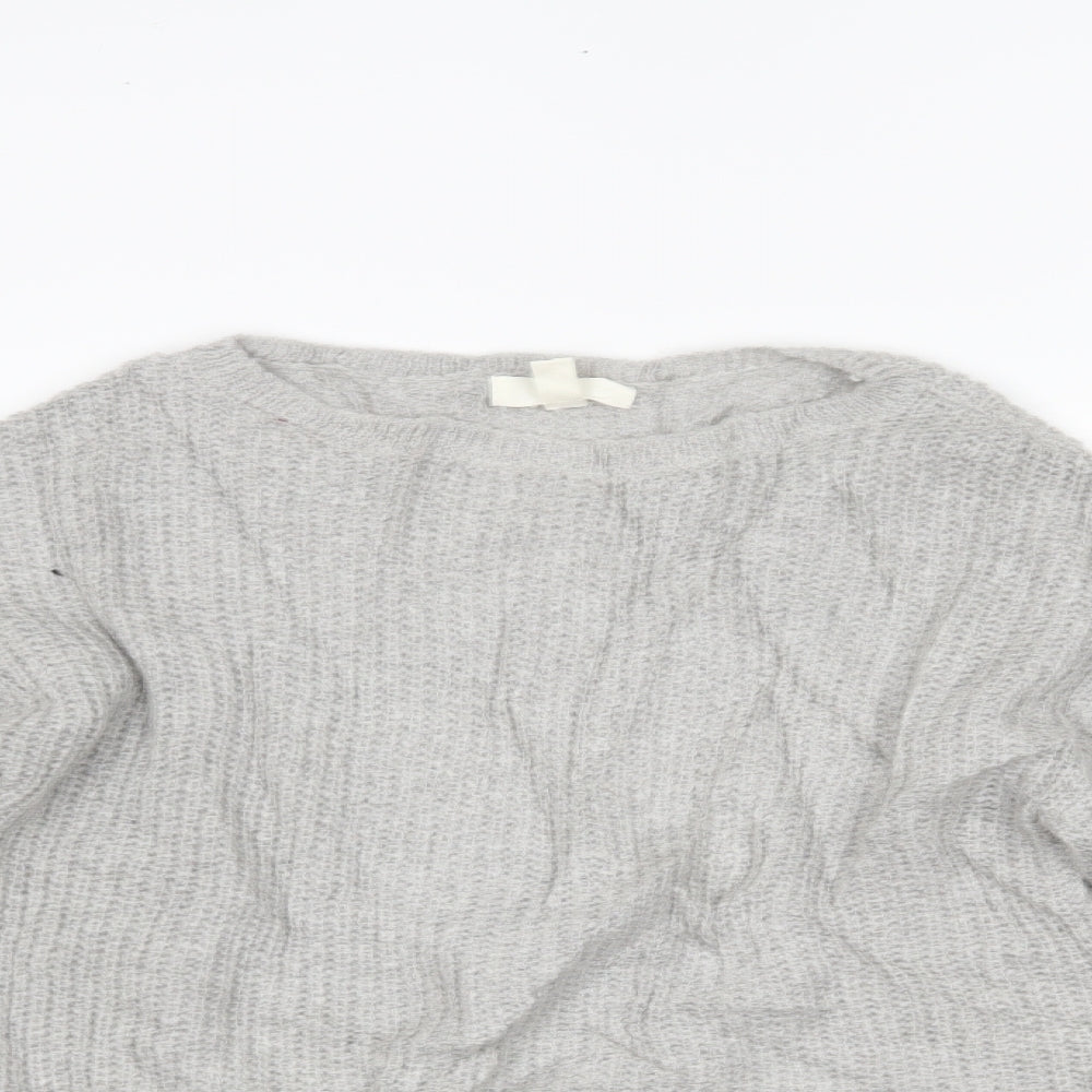 H&M Womens Grey   Henley Jumper Size XS