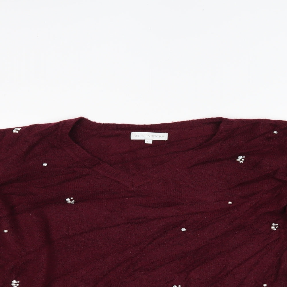 RJR.John Rocha Womens Purple   Pullover Jumper Size 12