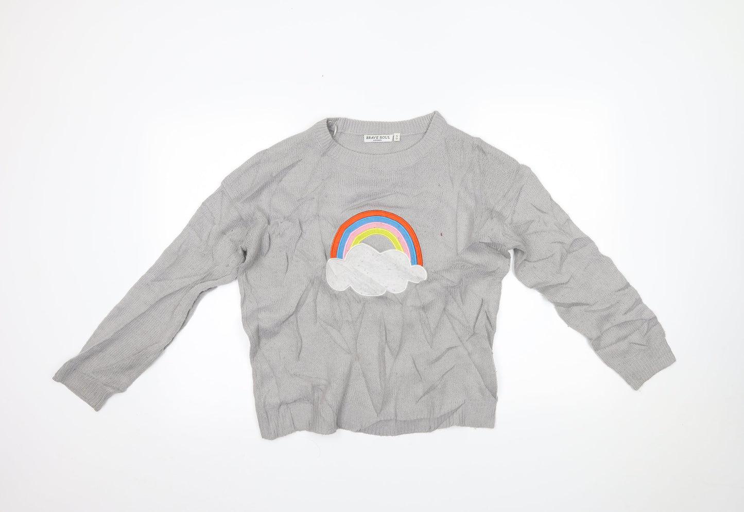 Brave Soul Womens Grey   Pullover Jumper Size 12