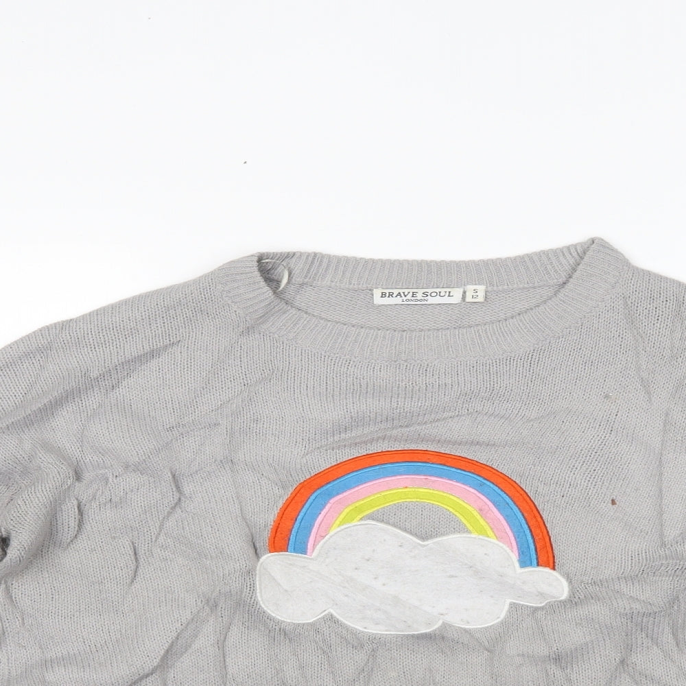 Brave Soul Womens Grey   Pullover Jumper Size 12