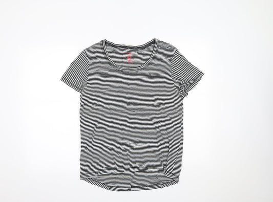 Debenhams Womens Black Striped  Top Pyjama Top Size 12