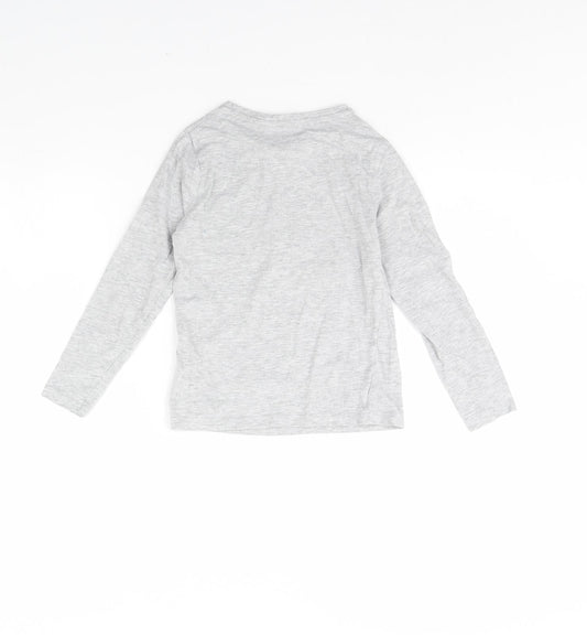 Pep & co Boys Grey   Basic T-Shirt Size 7 Years  - Skull