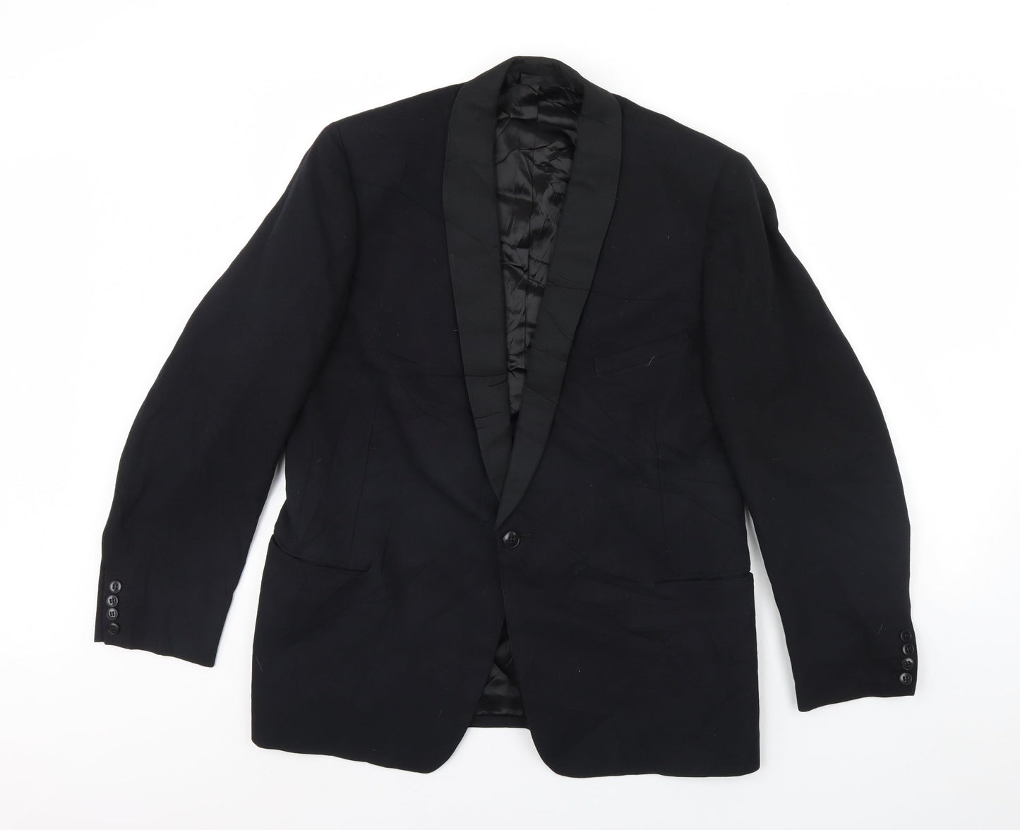 Preworn Mens Black   Jacket Blazer Size 40  - Shoulder Pads